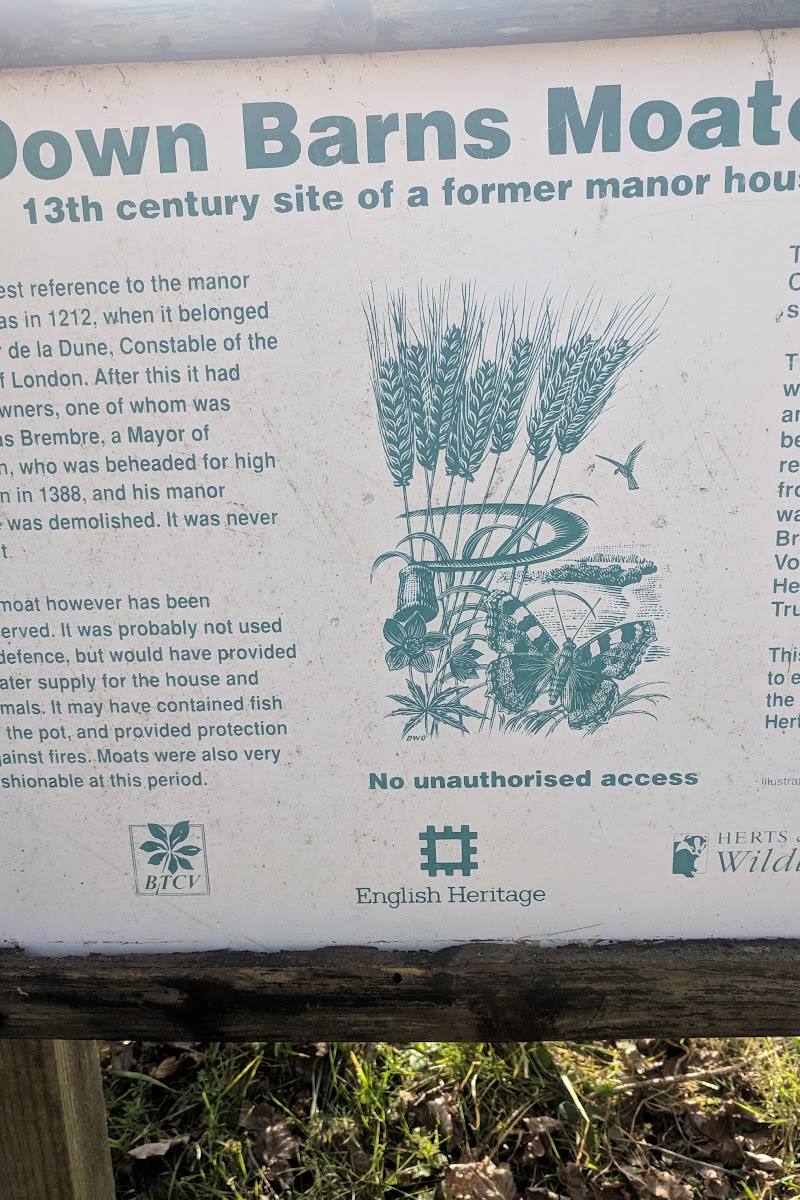 Down Barns Moated Site — Place photograph (3 of 3)